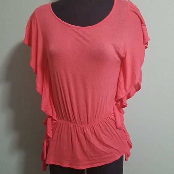 Miami Pink Ruffle Top (Small) - Picture 1 of 4